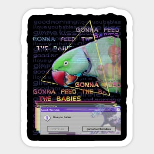 gonna feed the babies - a e s t h e t i c #2 Sticker